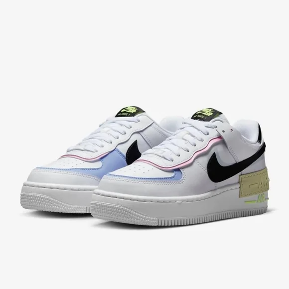 Nike Air Force 1 Shadow Pastal White Black Team Gold